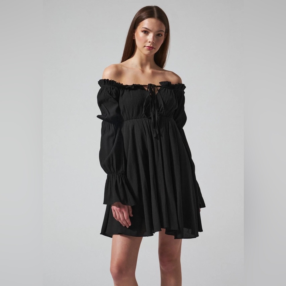 HAODUOY\ Black Babydoll Dress L 🖤
